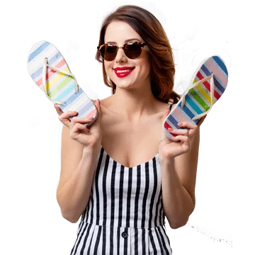 Summer flip-flops: breathable footwear, but feet can still get clammy