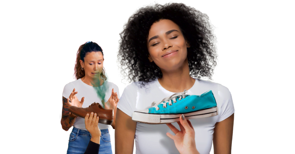 cleaning smelly shoes