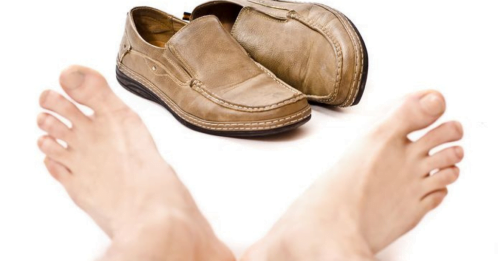 smelly slippers and feet