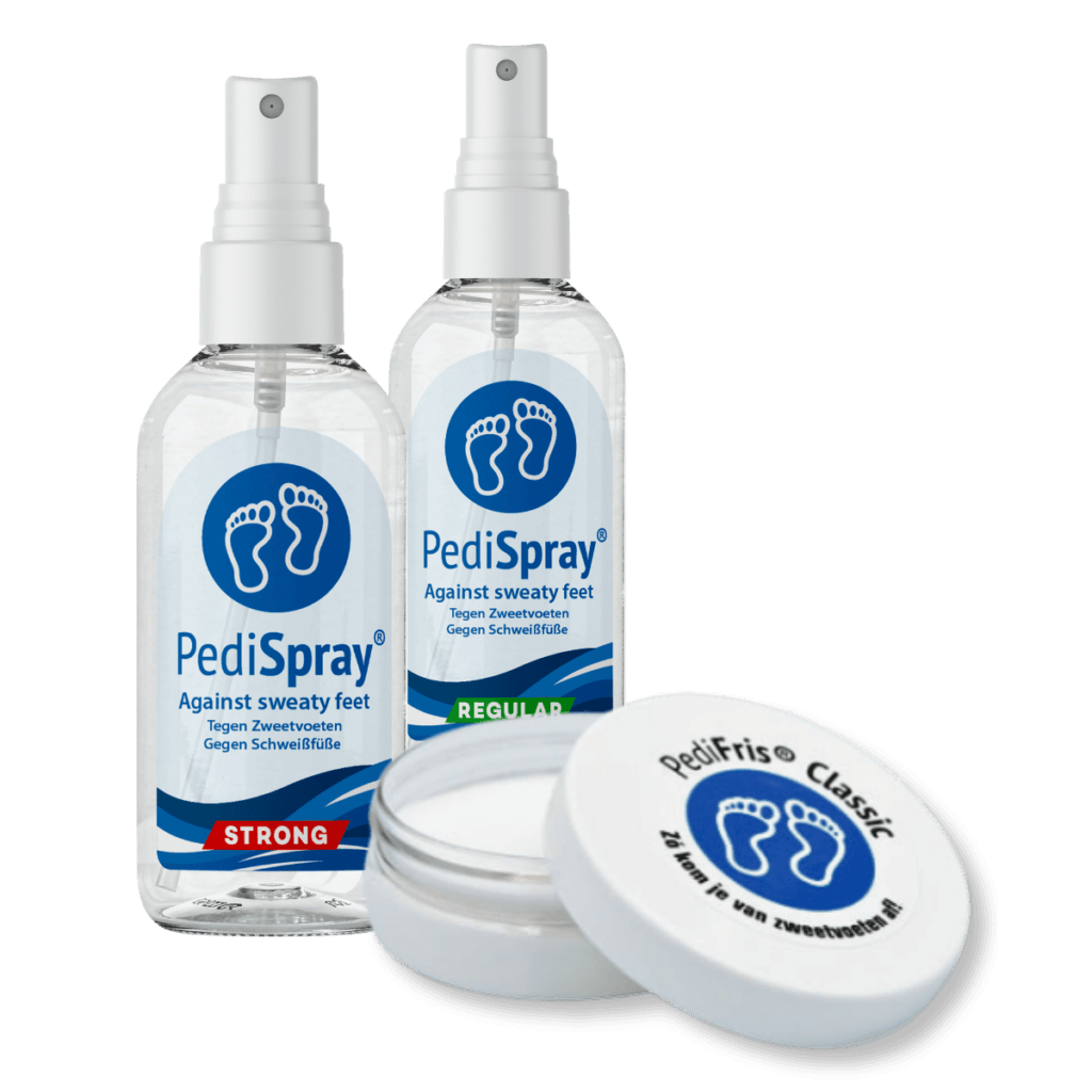 Pedifris and pedispray remedies for sweaty feet