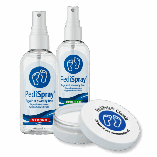 Pedifris and pedispray remedies for sweaty feet
