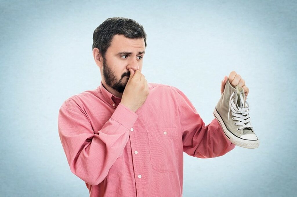 dirty smelly shoes and feet